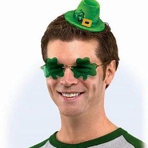 St. Patrick’s Day Irish Shamrock Sunglasses Green Four Leaf Clover Leprechaun